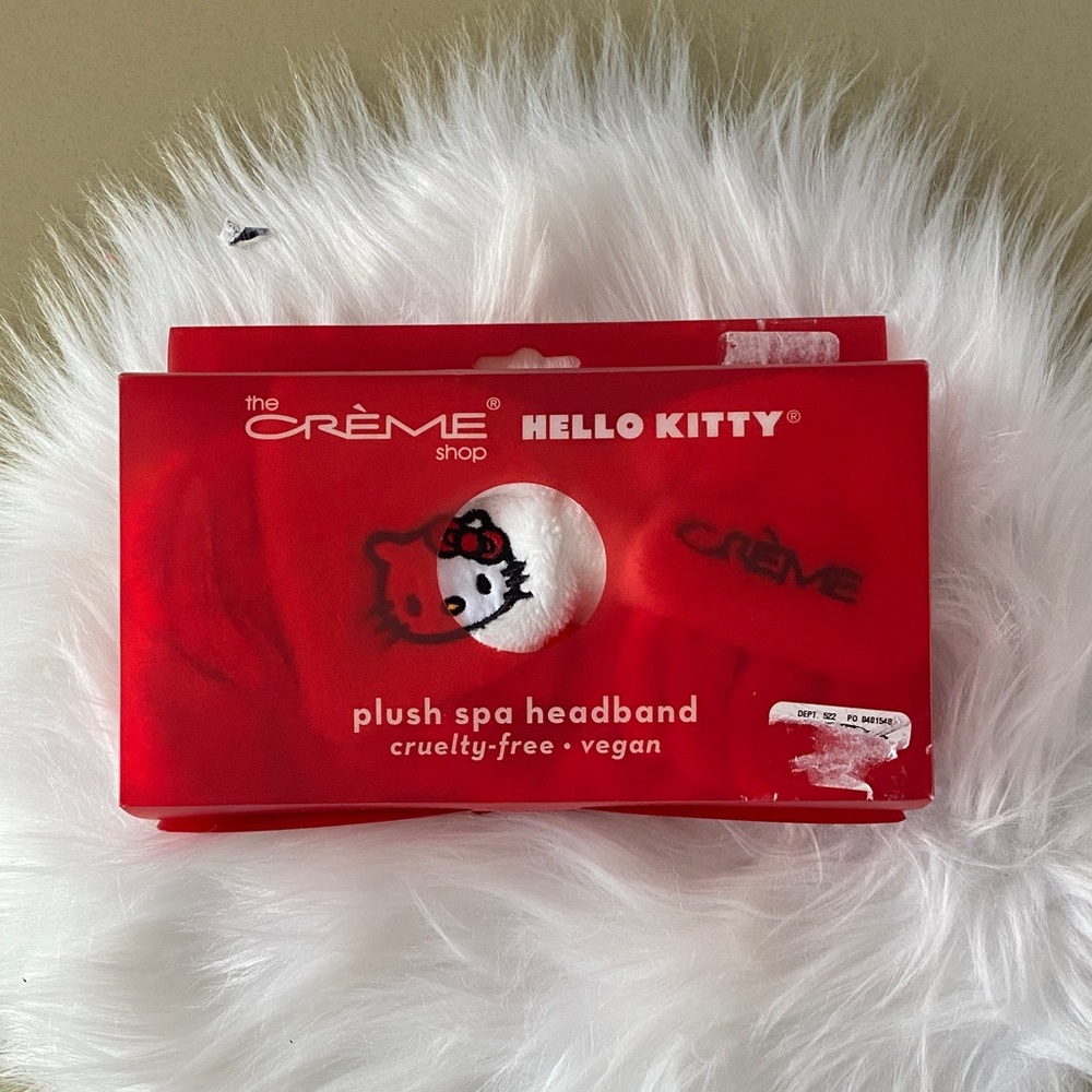 Hello Kitty Plush Spa Headband - Red and White - new - Picture 4 of 5